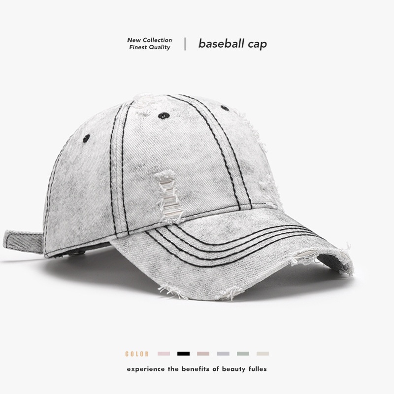 Distressed Baseball Cap For Men, Vintage Style Outdoor Hat_voghion.com