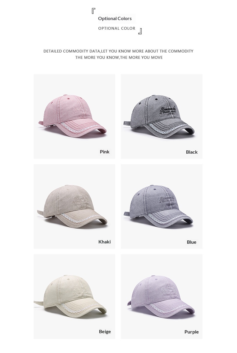 Baseball Cap For Outdoor Sun Protection With Embroidery Black_voghion.com