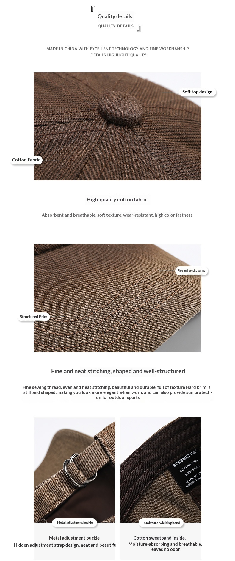 Gewassen vintage baseballpet voor dames in retro stijl_voghion.com