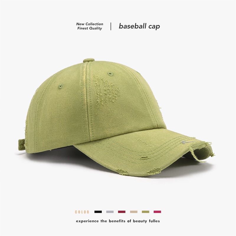 Gorra Tor Zur Wildnis de primavera y otoño, suave, lavada, para mujer, estilo vintage, de béisbol, para hombre, versátil, transpirable, con visera de pato._voghion.com