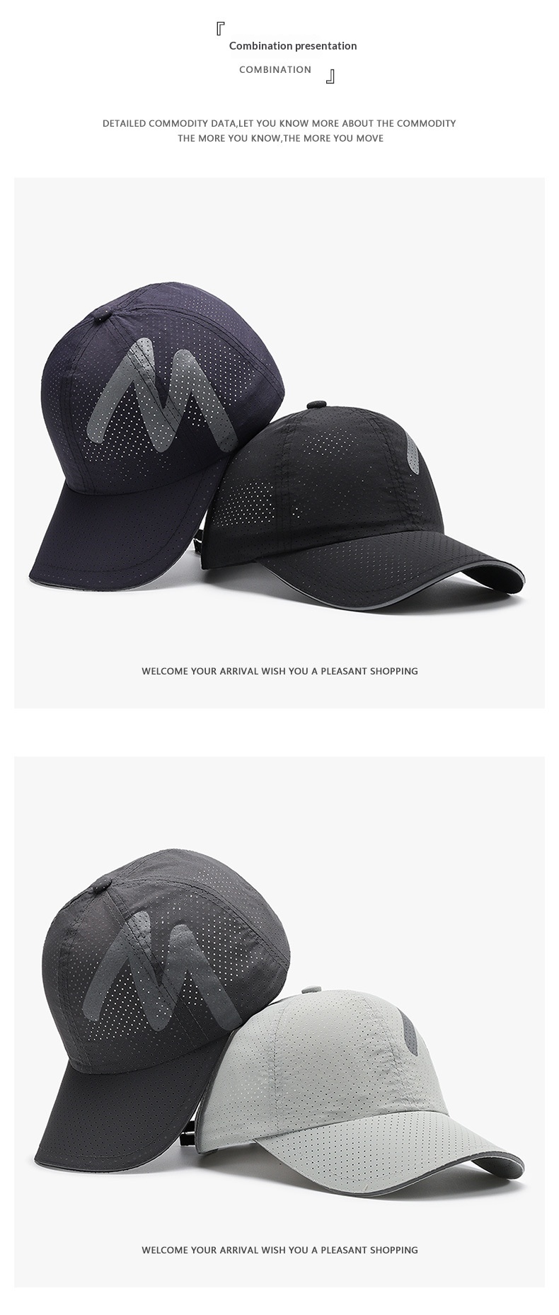 Quick Dry Summer Baseball Cap Reflective Breathable Sun Hat_voghion.com