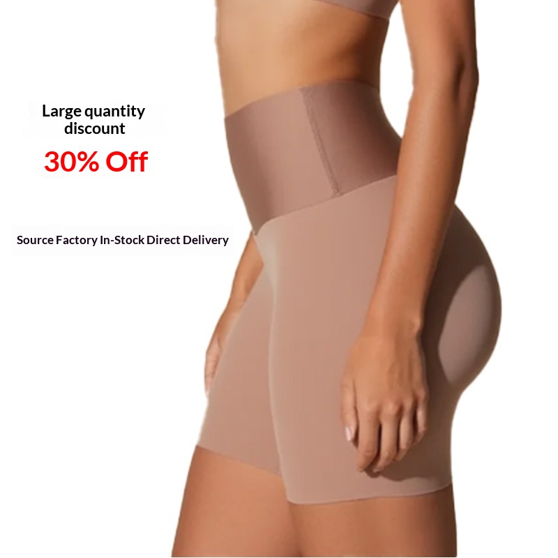 Thin Tummy Control Cross-Border Shark Pants Leggings Wearable Naked Feel Peach Butt Cycling Running Five-Point Shorts_voghion.com