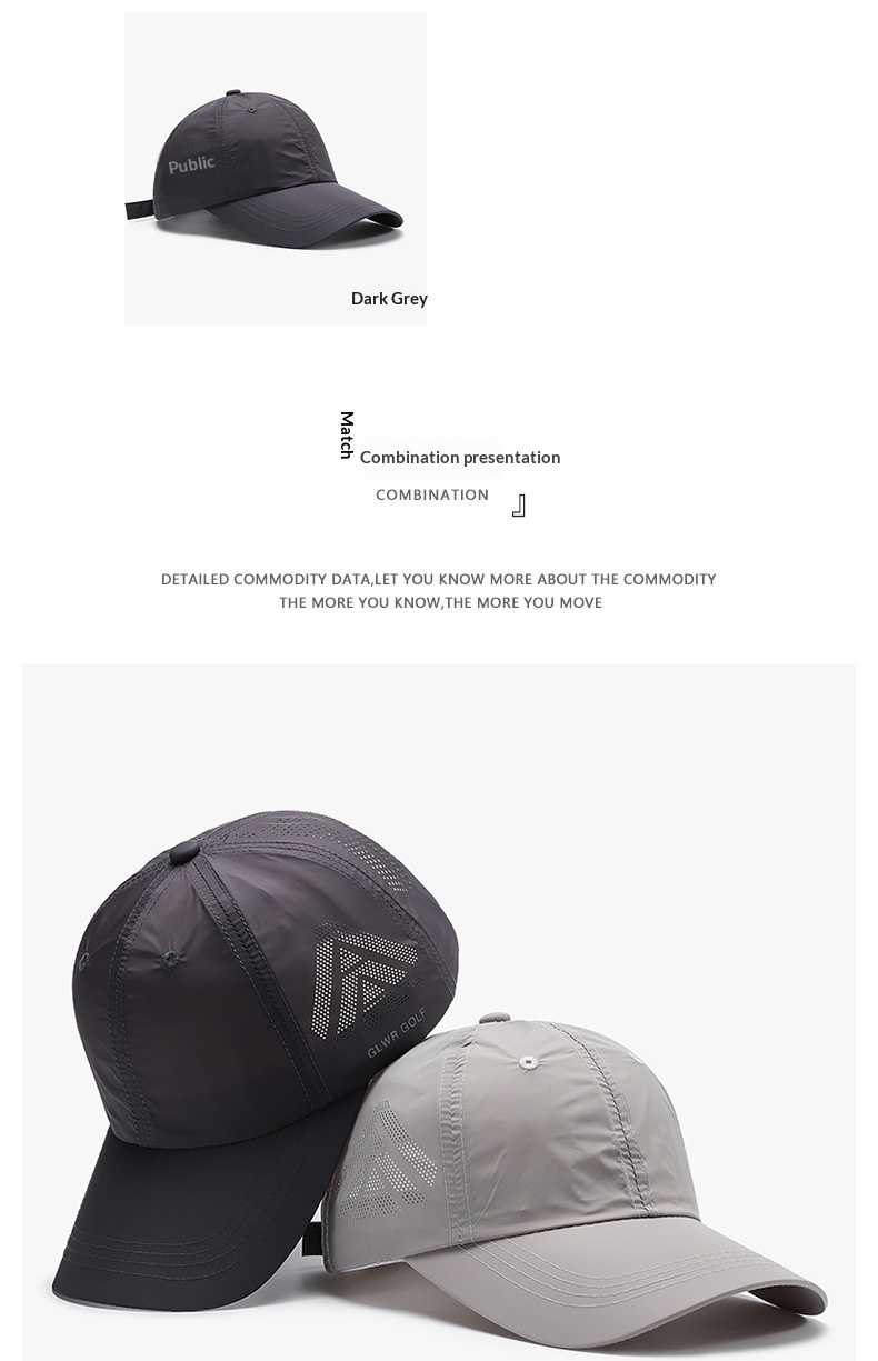 Tor Zur Wildnis Men's New Baseball Cap Sunshade Outdoor Quick-Dry Sun Protection Hat Summer_voghion.com