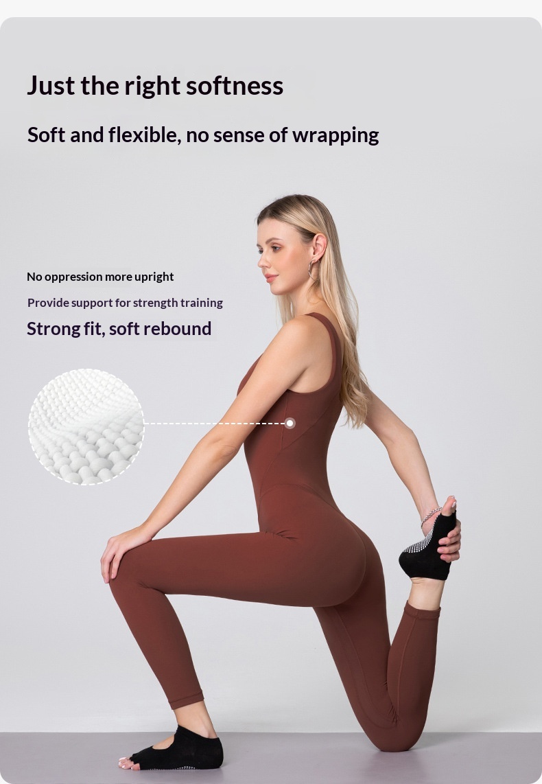 Macacão de yoga acolchoado para mulher com costas abertas_voghion.com