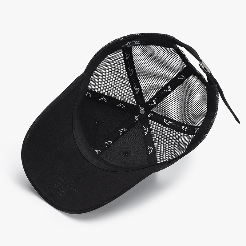 Tor Zur Wildnis Spring And Summer Hard Top Mesh Letter Unisex Black Baseball Cross-Border Outdoor Sun Protection Duckbill Cap_voghion.com