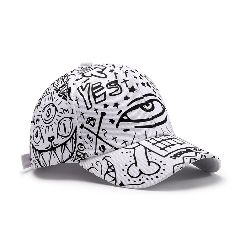 Tor Zur Wildnis Spring And Autumn Hard Top Curved Brim Letter Graffiti Personality Street Cross-Border Herren Baseball Outdoor Casual_voghion.com