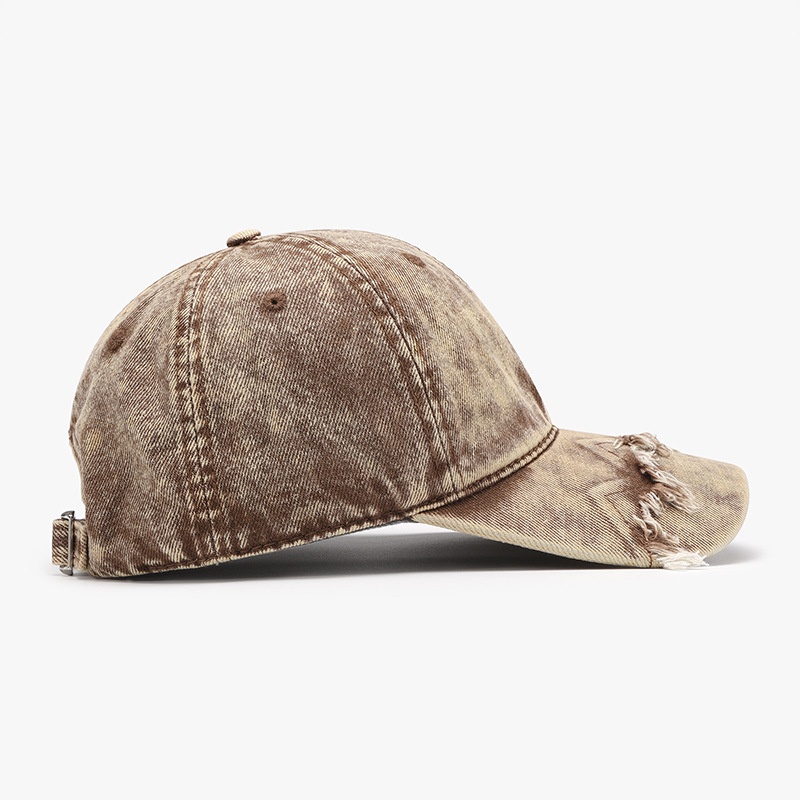 Tor Zur Wildnis Spring Autumn Soft Top Distressed Men's European And American Cross-Border Outdoor Personality Versatile Cap Plain_voghion.com