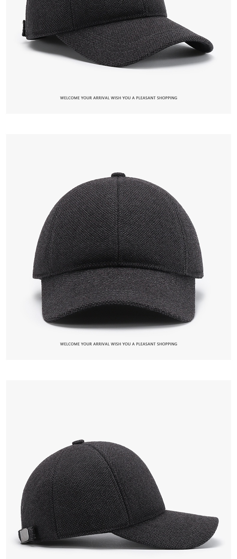 Winter Baseball Cap For Men With Ear Flaps Warm Outdoor Duckbill_voghion.com