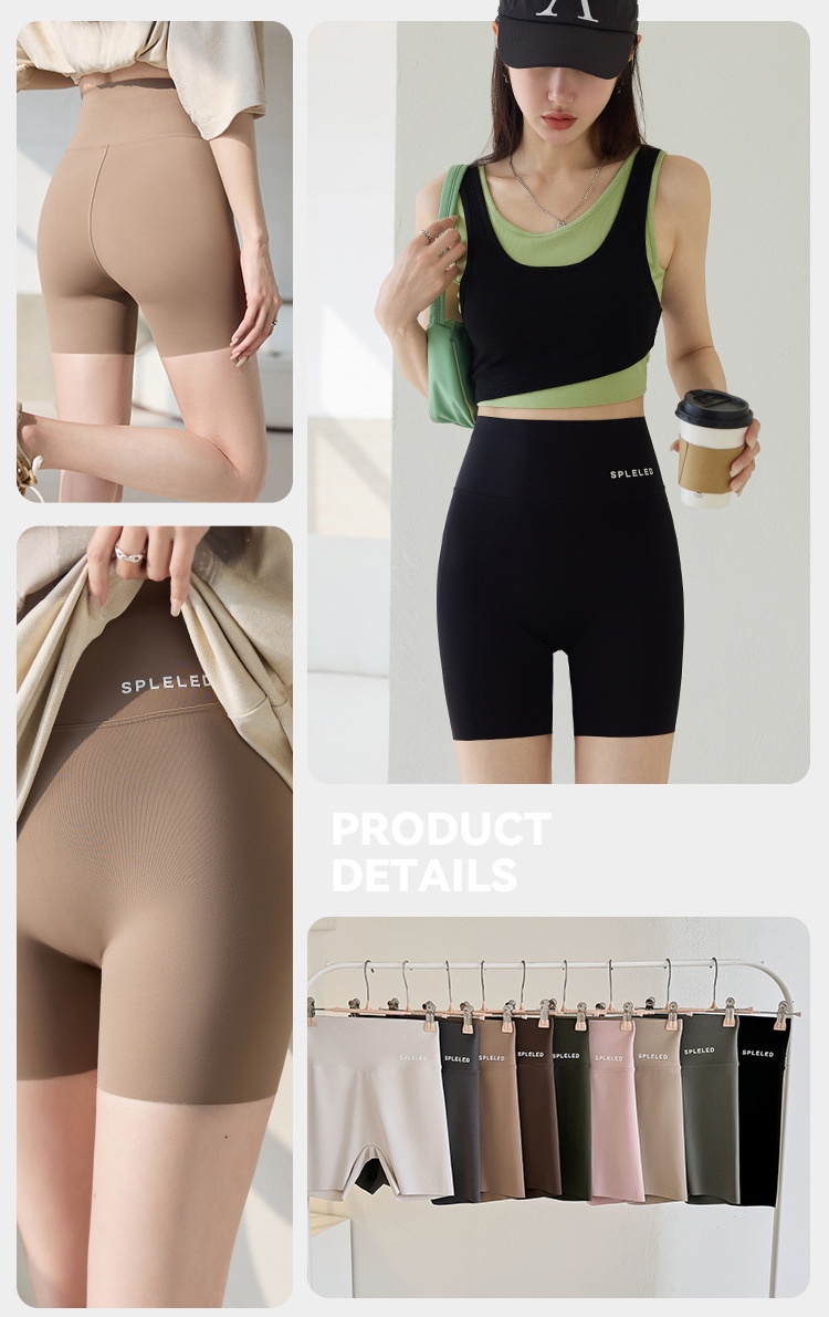 Shorts de yoga shark para mujer con control de abdomen y deporte_voghion.com