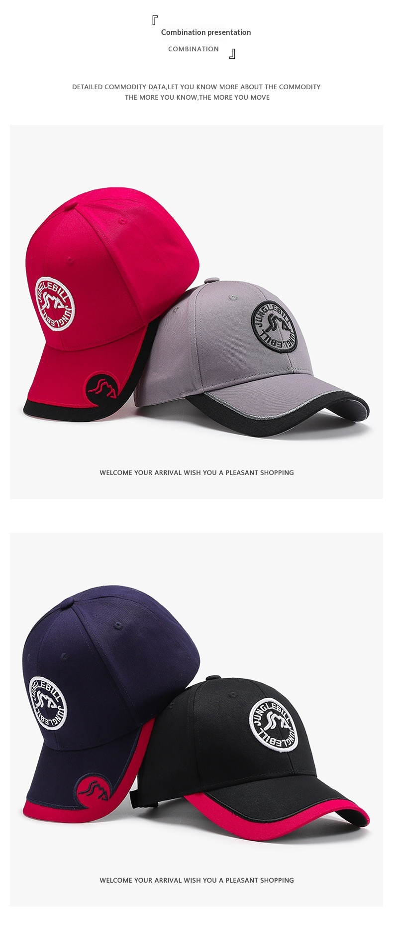 Baseball Cap With Letter Embroidery Large Fit For Men Autumn_voghion.com