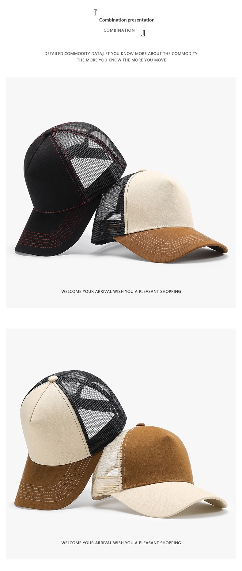 Trucker caps og baseballcaps med netting og broderi_voghion.com