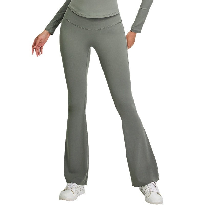 Autumn Winter New Style Barely There Flared Yoga For Women Slimming Tummy Control Bell Bottom Tight Sports Hip Lift_voghion.com