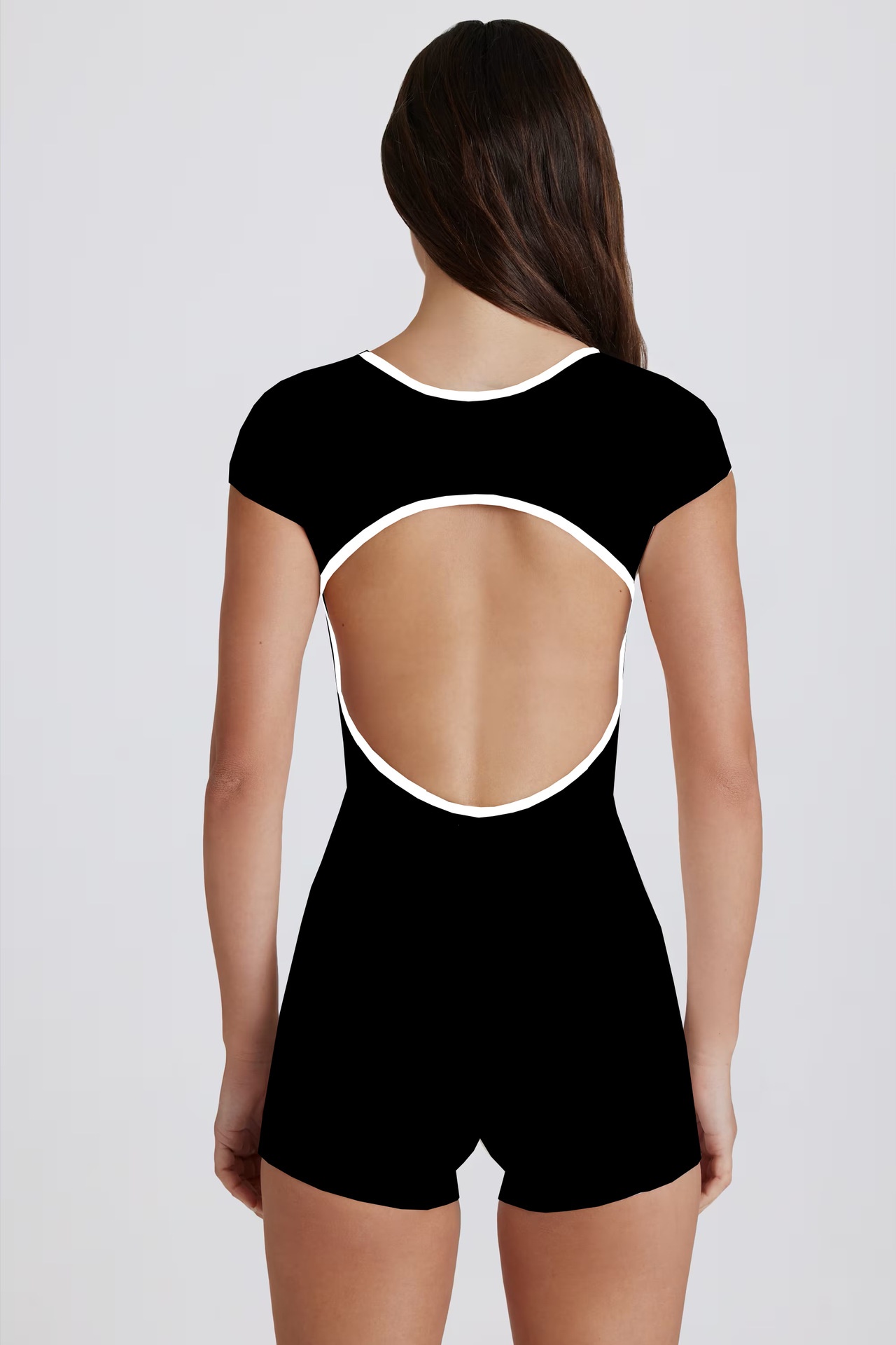 Yoga Jumpsuit With Square Neck And Backless Design For Training_voghion.com