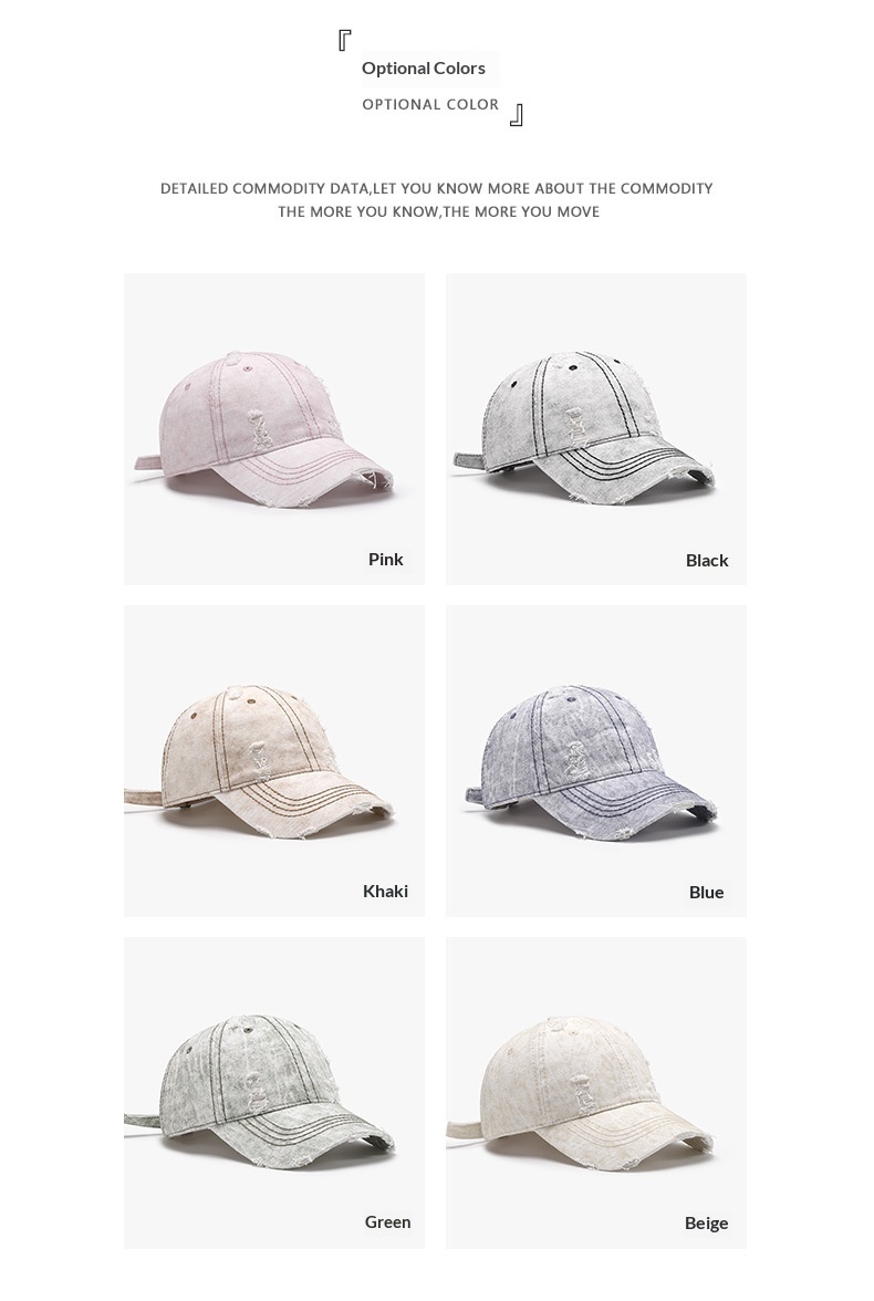 Distressed Baseball Cap For Men, Vintage Style Outdoor Hat_voghion.com