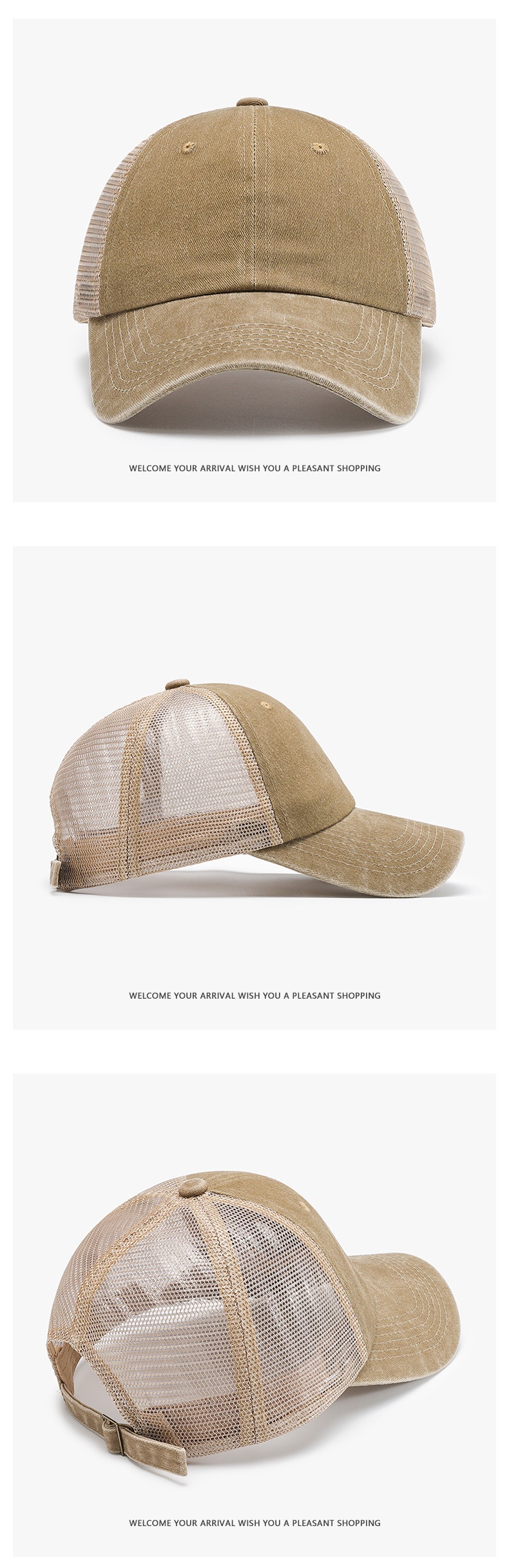 Tor Zur Wildnis New Men's Women's Spring Summer Vintage Washed Anti-Sun Outdoor Retro European And American Style Mesh Sun Hat_voghion.com