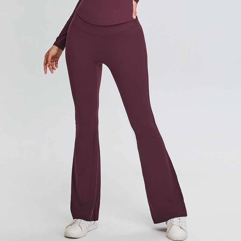 Autumn Winter New Style Barely There Flared Yoga For Women Slimming Tummy Control Bell Bottom Tight Sports Hip Lift_voghion.com