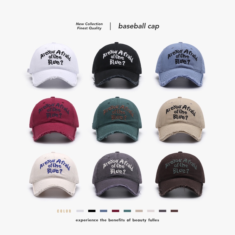 Tor Zur Wildnis Outdoor Personality Women's Large Hat Baseball Street Style Face Slimming Letter Embroidery Curved Brim Student Duckbill_voghion.com