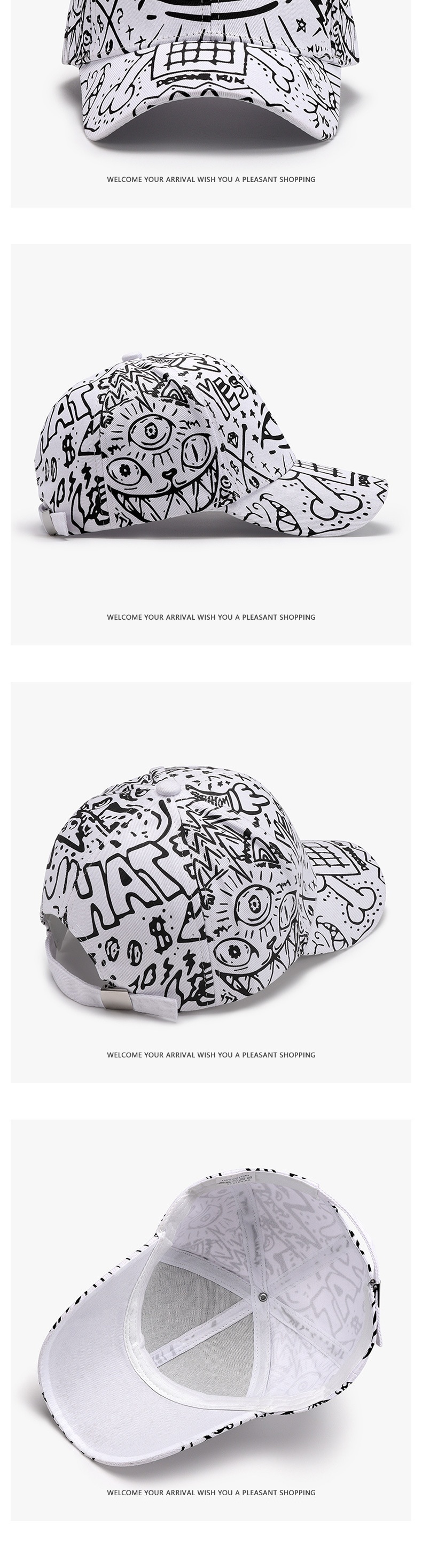 Graffiti Baseballcap Mit Streetstyle Für Herren Für Sport Freizeit_voghion.com