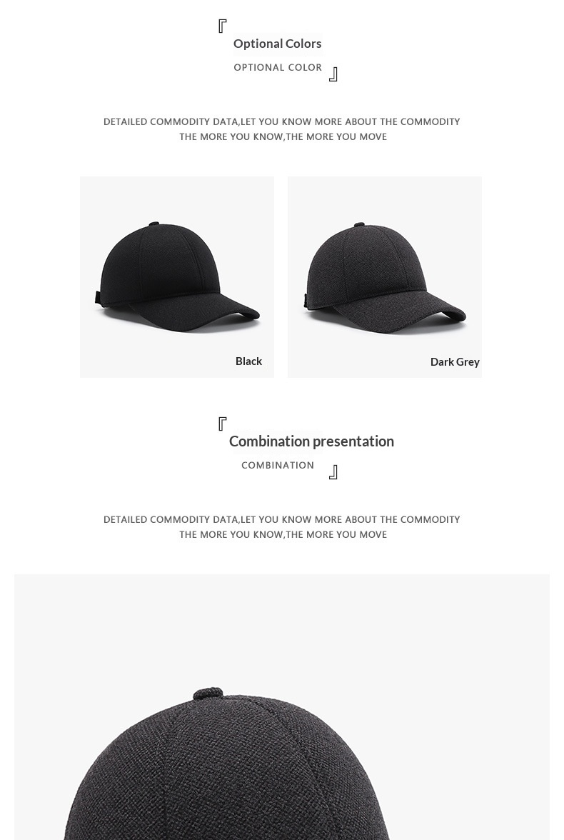 Winter Baseball Cap For Men With Ear Flaps Warm Outdoor Duckbill_voghion.com