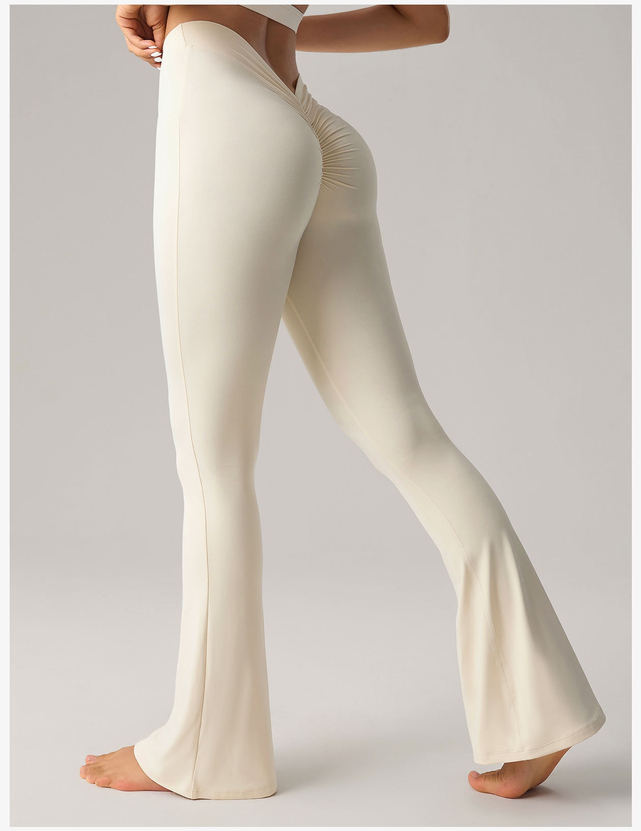 Ausgestellte Yoga-hose Mit Hoher Taille Und Formendem Effekt_voghion.com