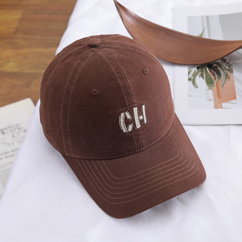 Embroidered Letter Baseball Cap Versatile Duckbill Sun Hat_voghion.com