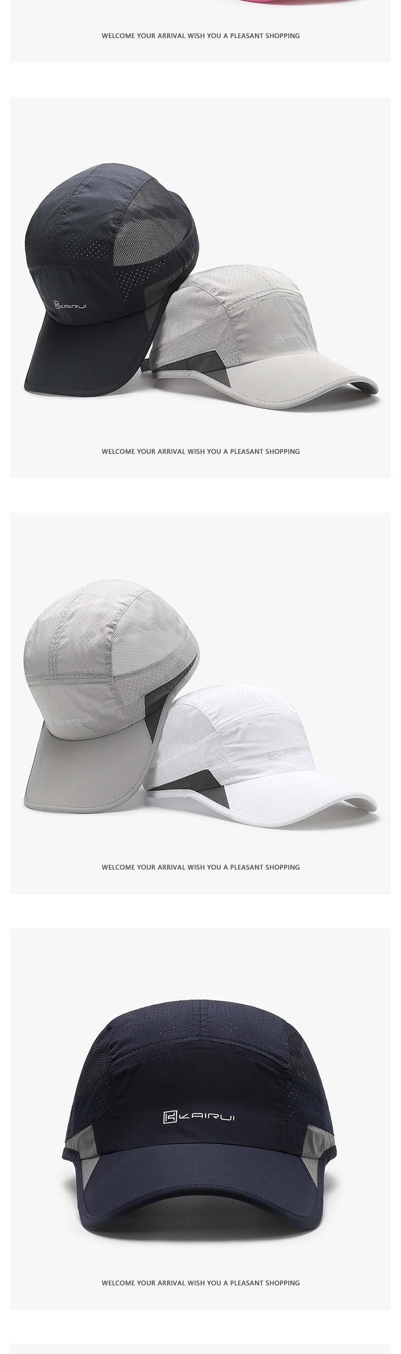 Quick Dry Sports Cap Unisex Breathable Baseball Hat For Outdoor_voghion.com