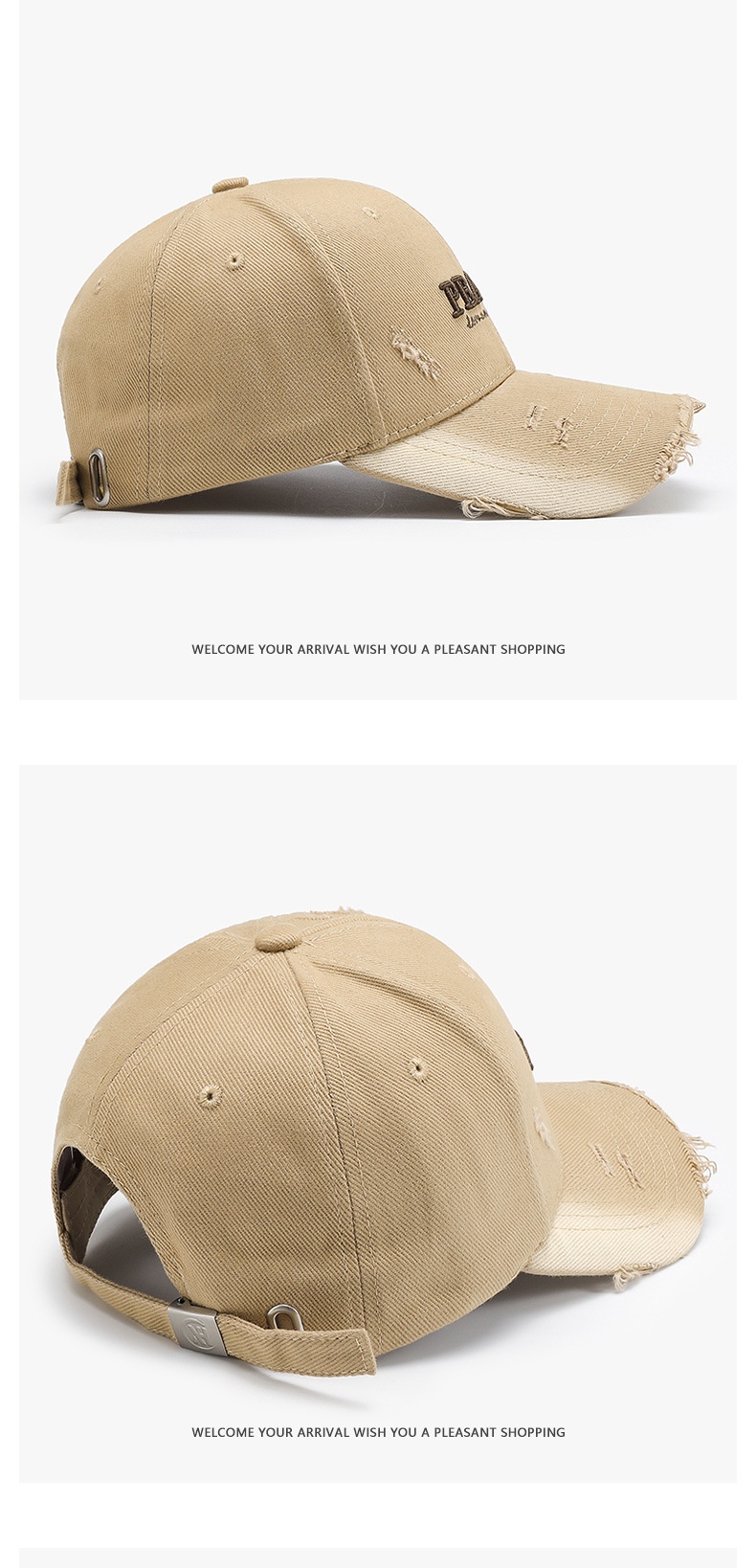 Distressed Embroidered Baseball Cap For Men And Women, Large Fit_voghion.com