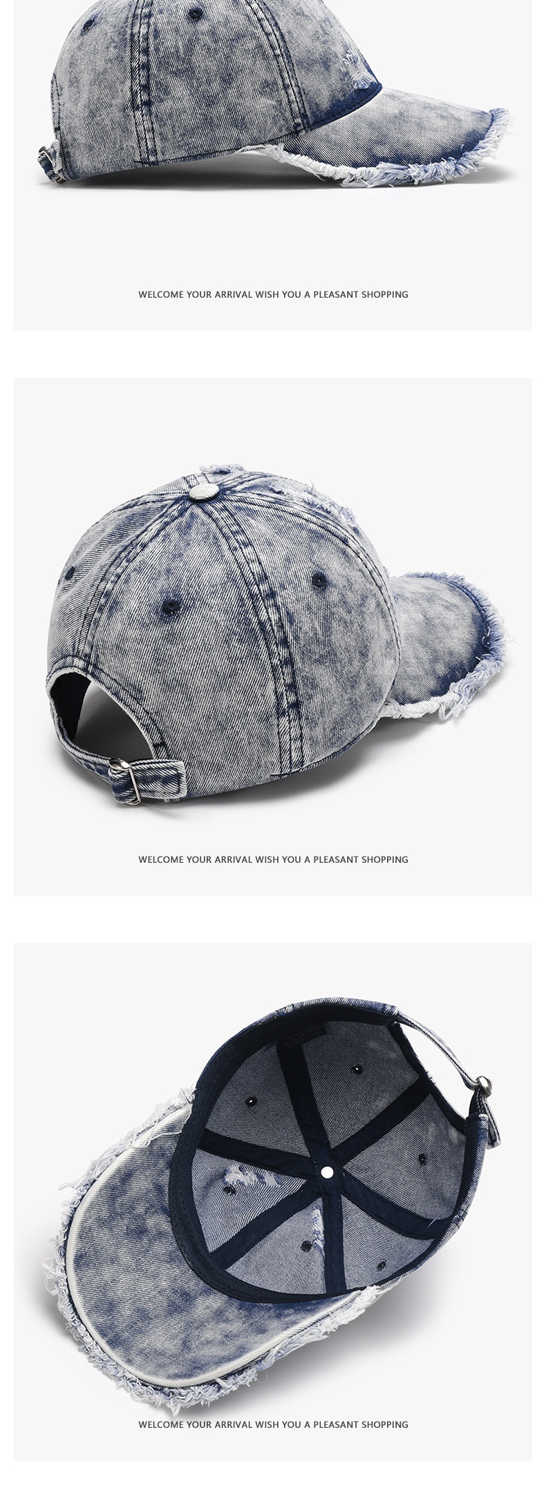 Baseball Cap Sunshade Duckbill Cap Distressed Style For Outdoor_voghion.com