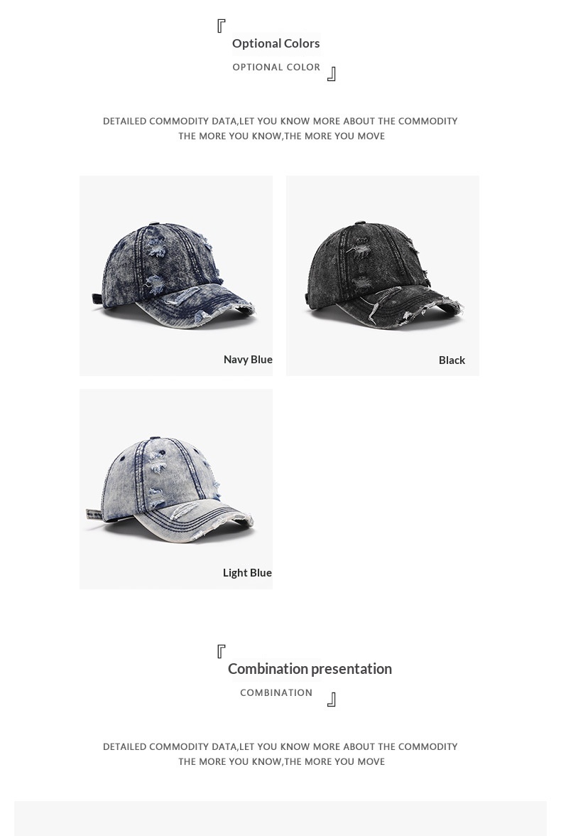 Washed Distressed Baseball Cap For Men And Women, Breathable Hat_voghion.com