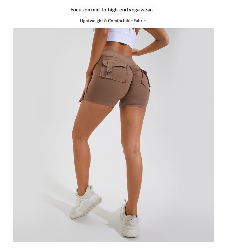 Fitness yoga shorts voor dames sneldrogend met push-up_voghion.com