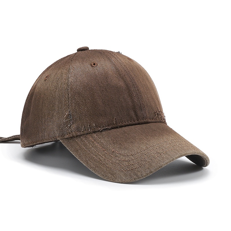 Tor Zur Wildnis American Style Washed Vintage Street Baseballpet voor dames, lente, nieuw, retro, distressed, trendy, brede rand, gezichtsbeschermend._voghion.com