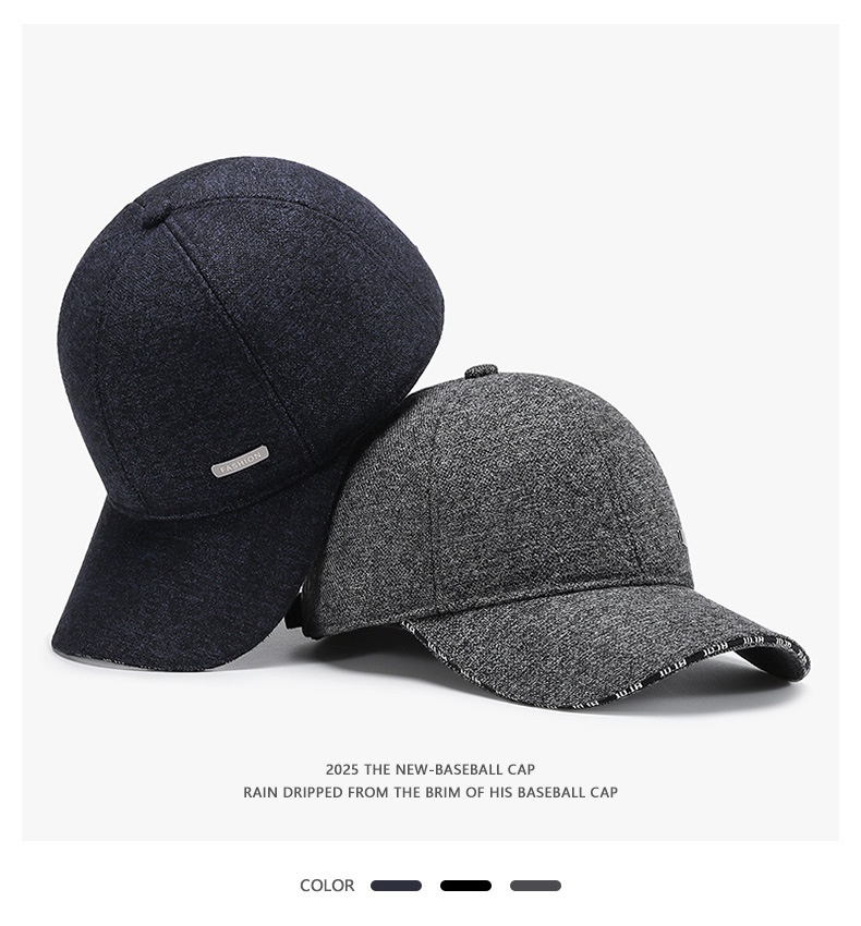Warm Fleece-lined Baseball Cap For Men And Elderly Winter Wear_voghion.com