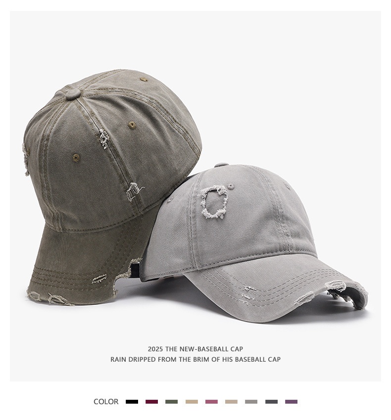Tor Zur Wildnis Nw Big Plain Washd Basball With Hols Soft Top For Mn And Womn Outdoor Vrsatil Brathabl Duckbill Cap_voghion.com