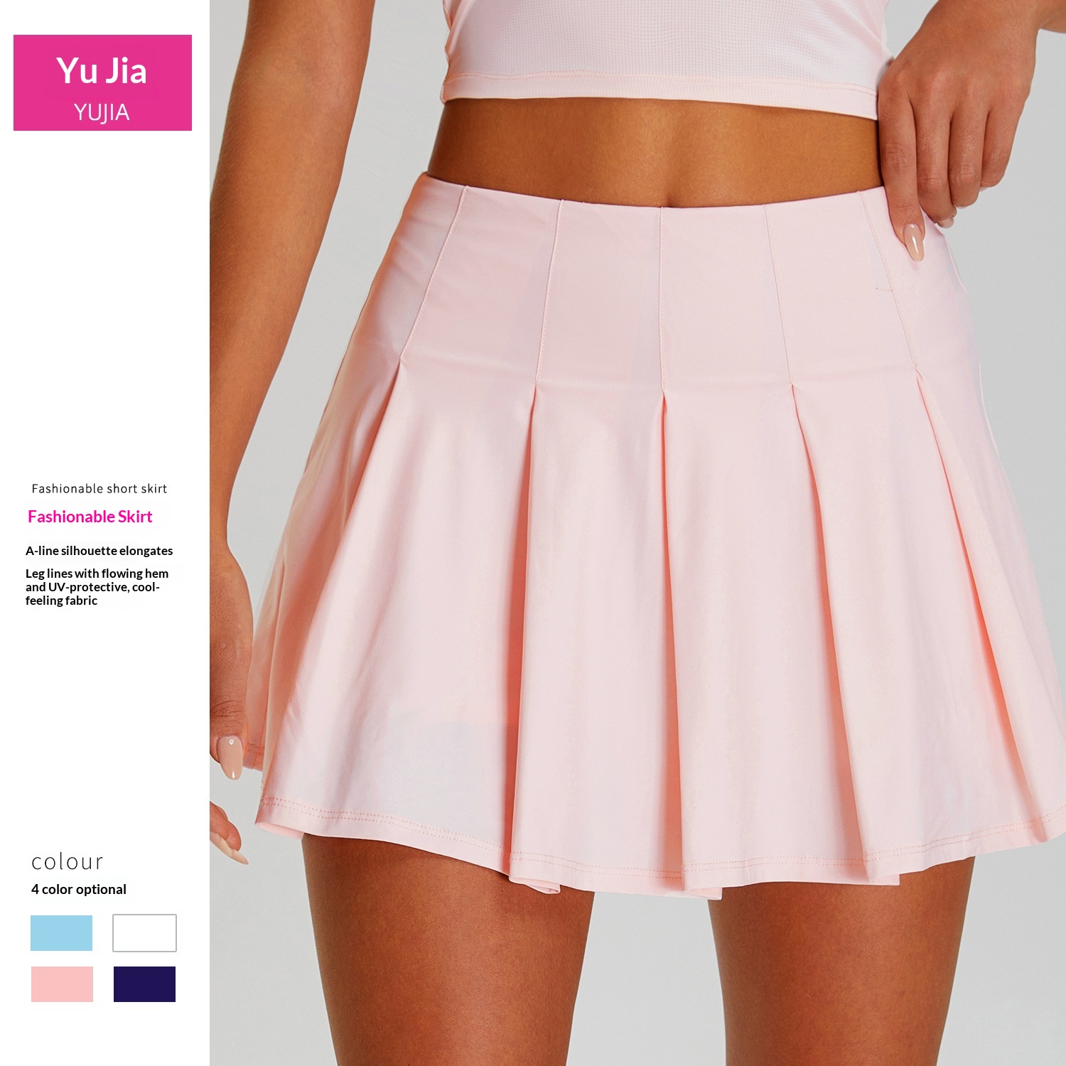 Nuova gonna corta Cross Border Quick Cooling Sun Pleated Outdoor Fitness Sports UV Protection Tennis Yoga_voghion.com