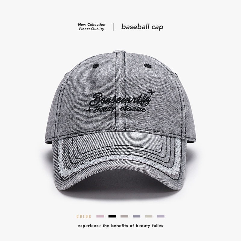 Tor Zur Wildnis Soft Top Black Spring Letter Embroidery Women's Outdoor Sunshade Sun Protection Men's Fashion Baseball Cap Wholesale_voghion.com