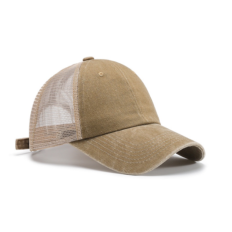 Tor Zur Wildnis New Men's Women's Spring Summer Vintage Washed Anti-Sun Outdoor Retro European And American Style Mesh Sun Hat_voghion.com