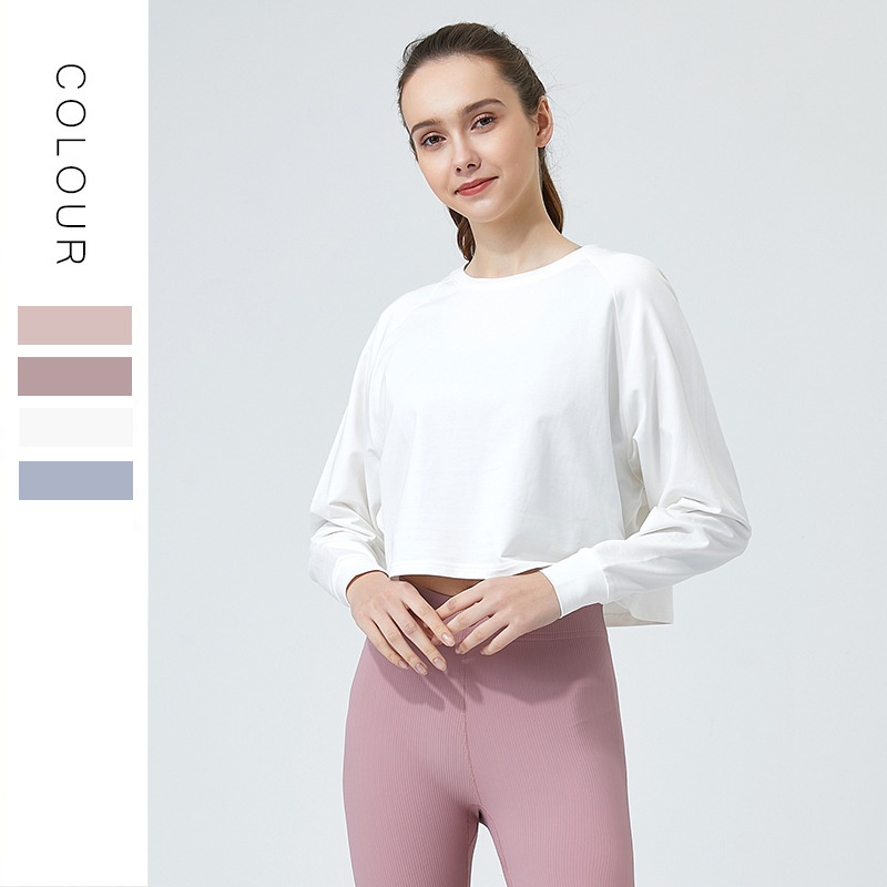 New Wear T-Shirt For Women Sports Fitness Quick-Dry Shirt Internet Celebrity Running Long Sleeve Yoga Top_voghion.com