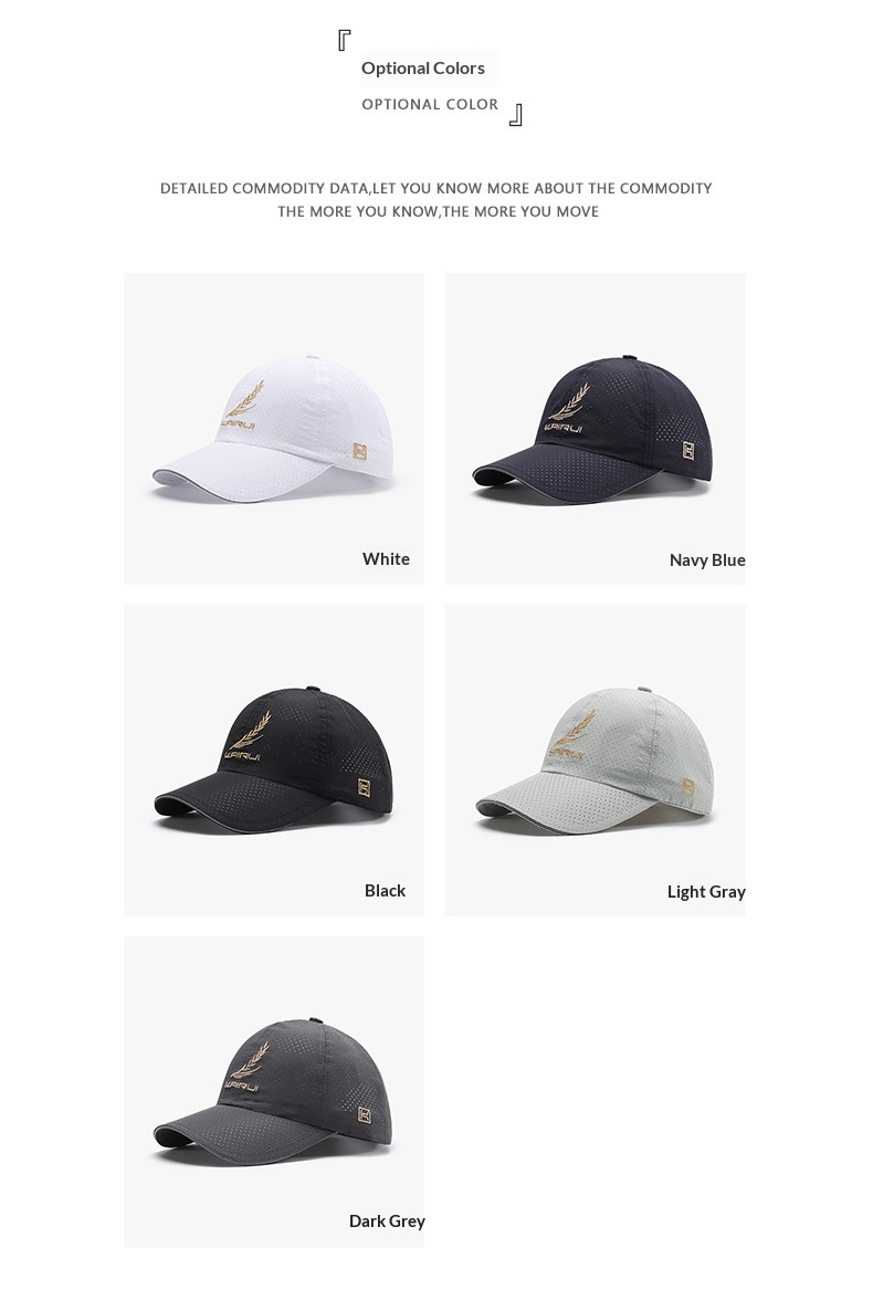 Gorra de béisbol transpirable secado rápido para deporte unisex_voghion.com