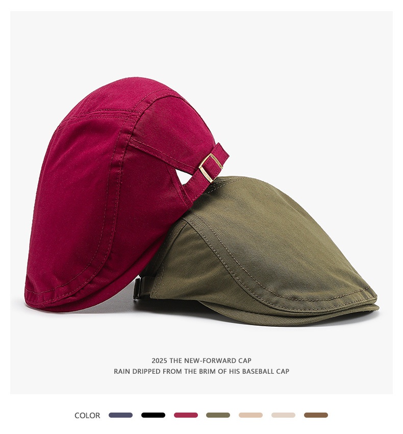 Tor Zur Wildnis New Four Seasons Forward European And American Style Retro Unisex Casual Fashion British Beret Sunshade Cross-Border Hat_voghion.com