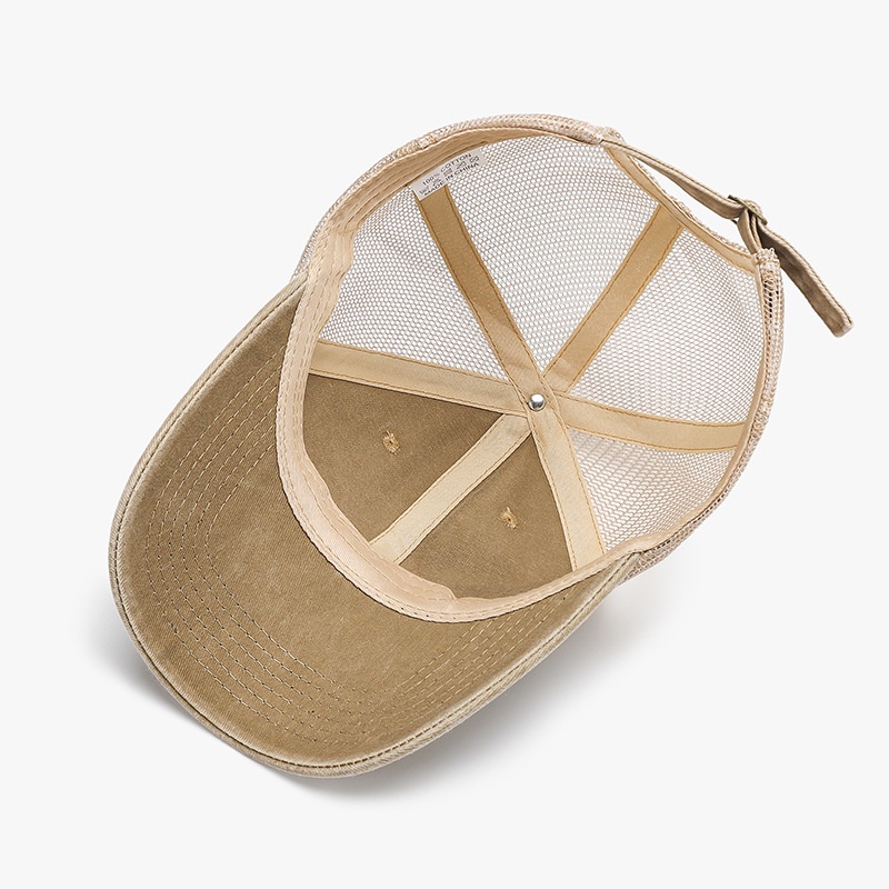 Tor Zur Wildnis New Men's Women's Spring Summer Vintage Washed Anti-Sun Outdoor Retro European And American Style Mesh Sun Hat_voghion.com