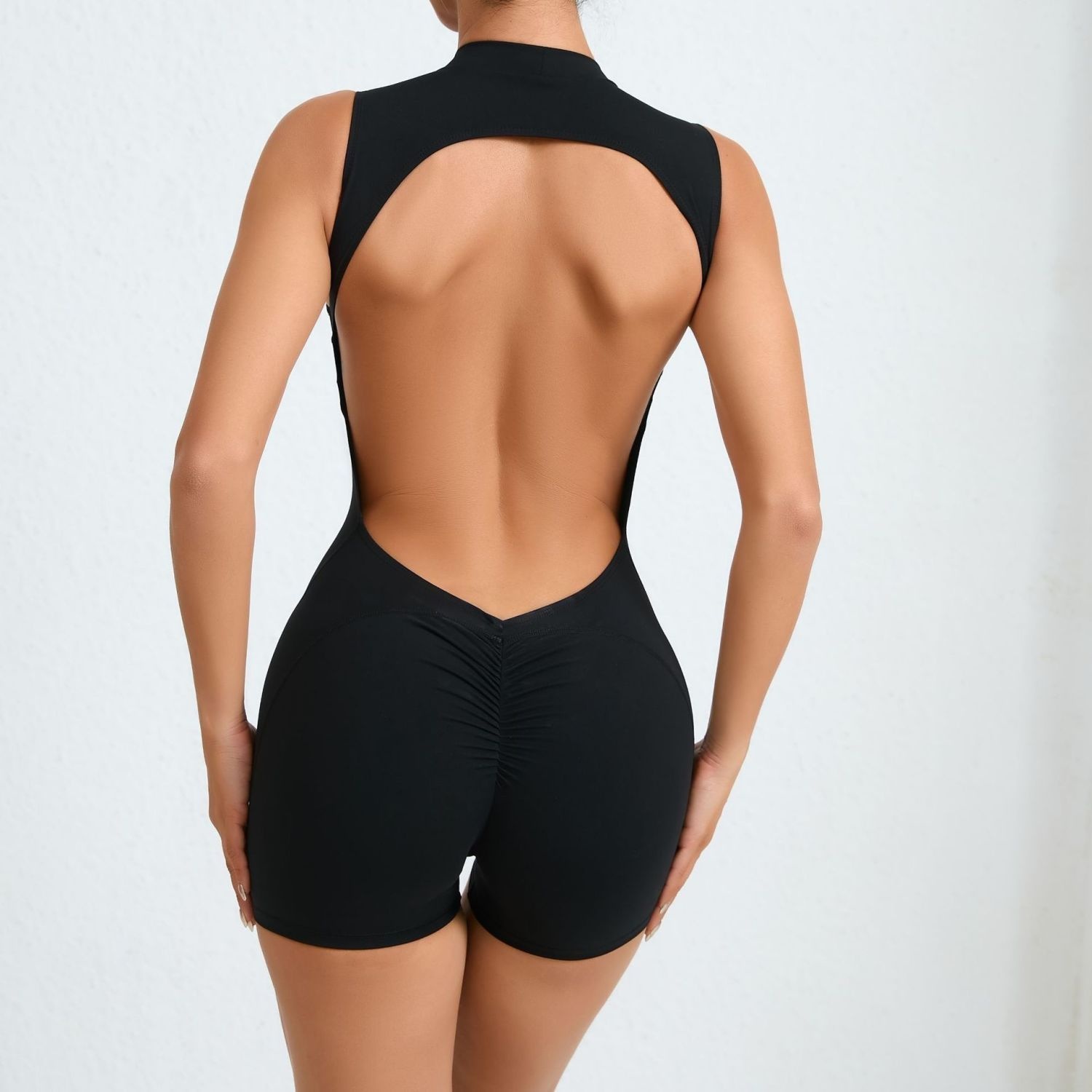 European And American Style One-Piece Hollow Out Back Bodysuit Tight Yoga Wear Butt-Lifting Back-Enhancing Sports_voghion.com