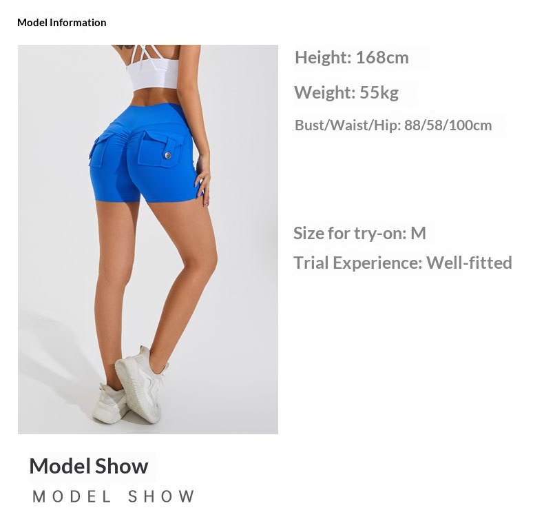 Fitness yoga shorts voor dames sneldrogend met push-up_voghion.com