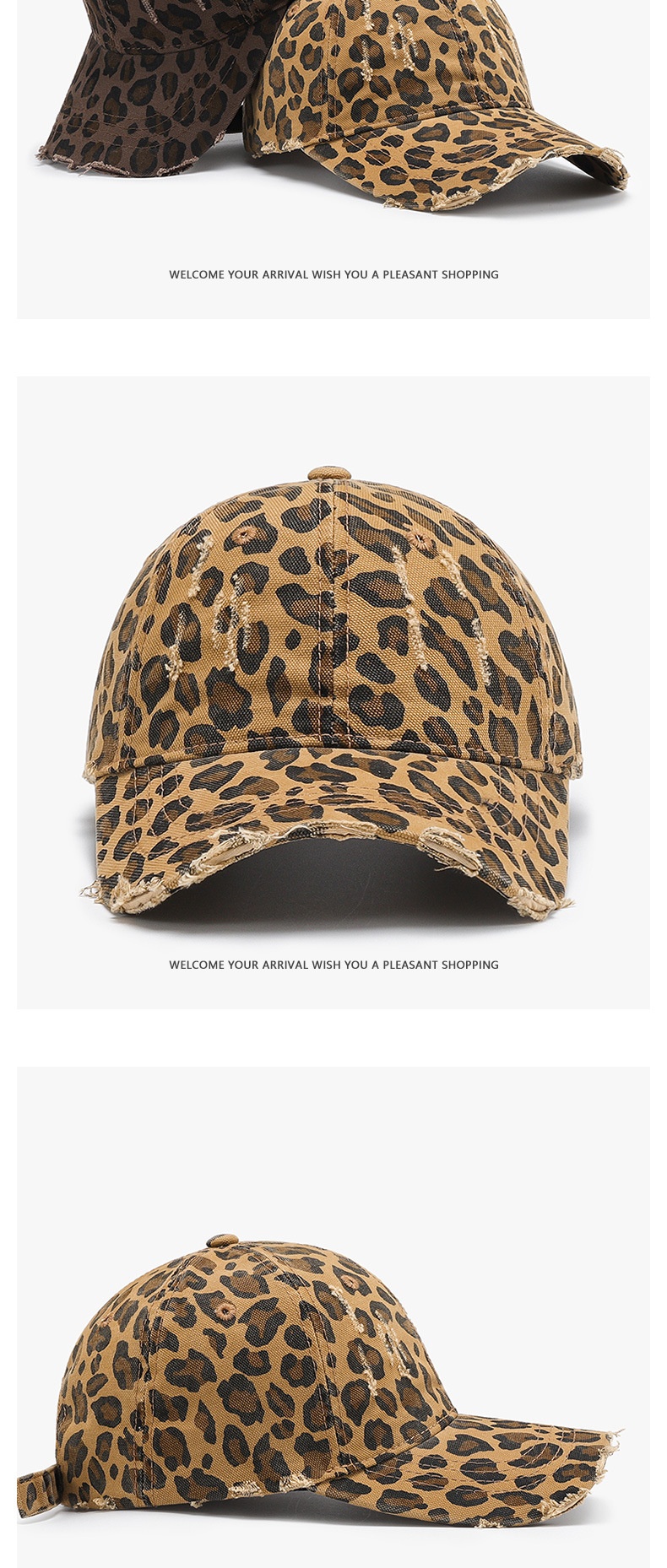 Leopardmintás baseball sapka nőknek vintage stílusú_voghion.com
