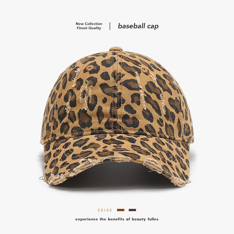 Leopardmintás baseball sapka nőknek vintage stílusú_voghion.com