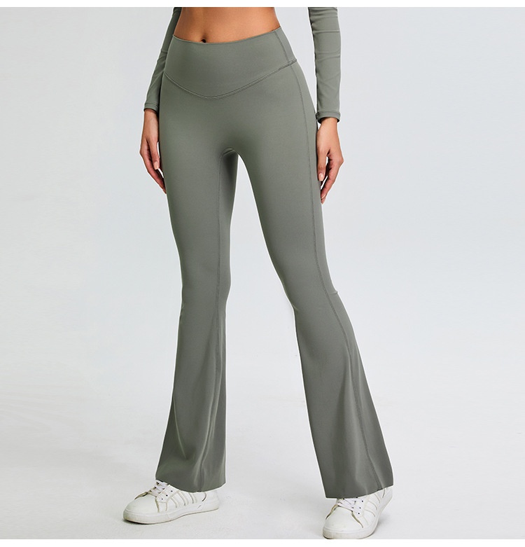 Yoga byxor dam flare hög midja med mjuk formande effekt_voghion.com