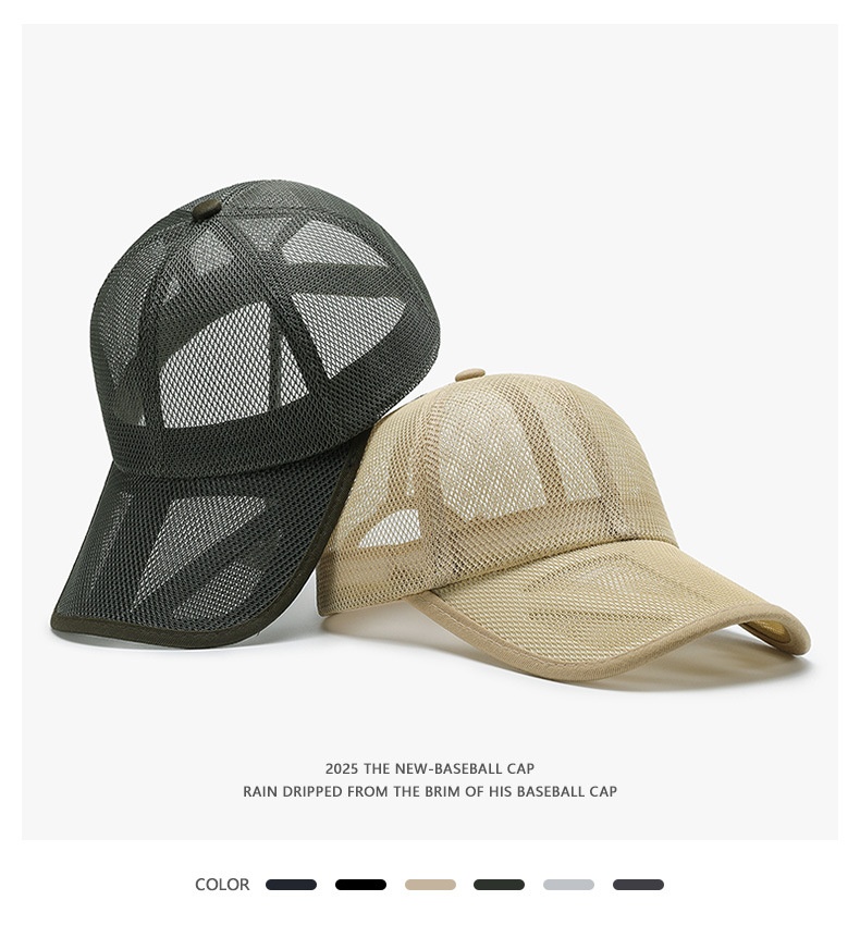 Ventilerande mesh basebollkeps för solskydd för herr och dam_voghion.com
