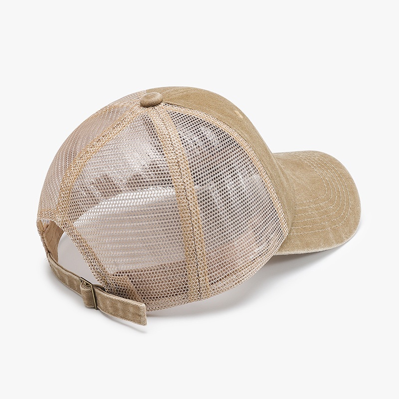 Tor Zur Wildnis New Men's Women's Spring Summer Vintage Washed Anti-Sun Outdoor Retro European And American Style Mesh Sun Hat_voghion.com