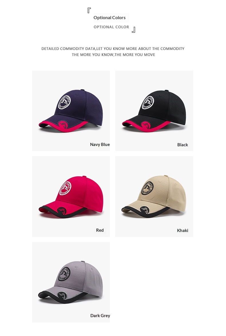 Baseball Cap With Letter Embroidery Large Fit For Men Autumn_voghion.com