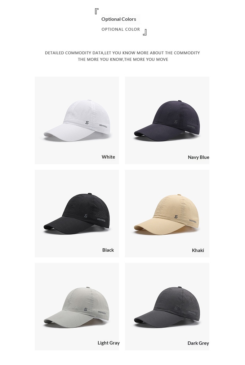 Quick Dry Baseball Cap Sun Protection Visor Hat Breathable Unisex_voghion.com