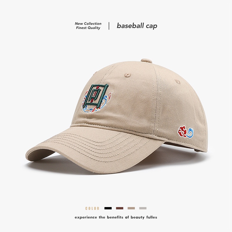 Tor Zur Wildnis Trend Culture Embroidered Duckbill Unisex Versatile National Style Couple Sunshade Baseball Cap Youth Sun Protection Hat_voghion.com